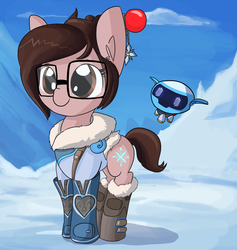 Size: 1280x1353 | Tagged: safe, artist:tjpones, pony, adorkable, adventure in the comments, clothes, cute, dork, female, glasses, mare, mei, overwatch, ponified, snow