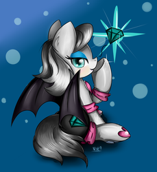 Size: 2480x2708 | Tagged: dead source, safe, artist:nika191319, bat pony, pony, clothes, emerald, gem, high res, ponified, rouge the bat costume, solo, sonic the hedgehog (series)