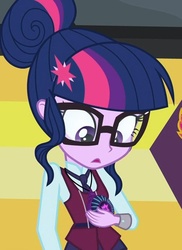 Size: 465x640 | Tagged: safe, screencap, sci-twi, twilight sparkle, equestria girls, g4, female, glasses, magic capture device, solo