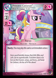 Size: 358x500 | Tagged: safe, enterplay, princess cadance, twilight sparkle, g4, marks in time, my little pony collectible card game, ccg, merchandise