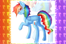 Size: 3000x2000 | Tagged: safe, artist:chitsu, rainbow dash, pegasus, pony, g4, female, high res, mare, raised hoof, smiling, solo