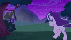 Size: 480x270 | Tagged: safe, screencap, starlight glimmer, trixie, pony, unicorn, g4, no second prances, animated, begging, female, floppy ears, mare, running