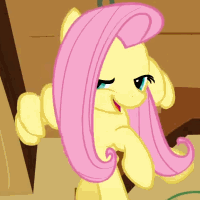 Size: 200x200 | Tagged: safe, screencap, fluttershy, pony, a bird in the hoof, g4, always works, dreamworks face, face, faic, freeze frame, great moments in animation