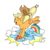 Size: 800x800 | Tagged: safe, artist:perfectpinkwater, applejack, rainbow dash, g4, abuse, applejerk, dashabuse, faceplant, ground pound, headstand, joy, jumping, simple background, standing on head, transparent background, troll