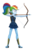 Size: 592x858 | Tagged: safe, artist:carnifex, rainbow dash, equestria girls, g4, aiming, archer dash, arrow, bow (weapon), bow and arrow, clothes, fanfic art, female, quiver, sandals, skirt, smirk, solo