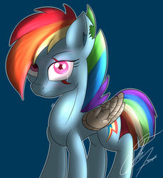 Size: 1833x2000 | Tagged: safe, artist:nexcoyotlgt, rainbow dash, g4, the cutie re-mark, alternate hairstyle, alternate timeline, amputee, apocalypse dash, augmented, crystal war timeline, female, palindrome get, prosthetic limb, prosthetic wing, prosthetics, scar, solo, torn ear