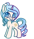 Size: 132x150 | Tagged: safe, artist:ruef, oc, oc only, oc:opuscule antiquity, pony, unicorn, animated, female, mare, solo, speech bubble, two-frame gif