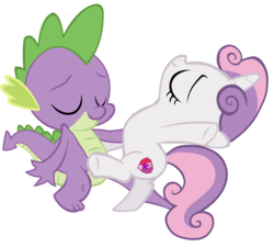 Size: 1139x1024 | Tagged: safe, spike, sweetie belle, g4, cutie mark, dancing, female, male, ship:spikebelle, shipping, straight, the cmc's cutie marks