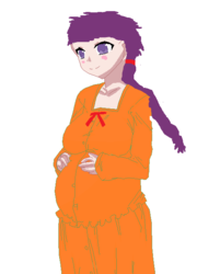 Size: 462x640 | Tagged: safe, artist:fossildiggerpegasus, scootaloo, human, g4, humanized, momma scoots, older, pregnant, pregnant scootaloo