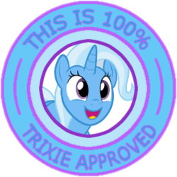 Size: 272x272 | Tagged: safe, artist:spellboundcanvas, trixie, pony, unicorn, g4, approval, female, mare, open mouth, reaction image, seal of approval, simple background, smiling, solo, transparent background
