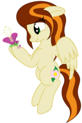 Size: 2871x4309 | Tagged: safe, artist:discorded-joker, oc, oc only, oc:apple valley, flower, high res, simple background, solo, transparent background