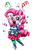 Size: 500x782 | Tagged: safe, artist:pia-sama, pinkie pie, earth pony, anthro, comic:rogue diamond, g4, chibi, clothes, condom, converse, cute, female, frilly underwear, grenade, heart, heart print underwear, open mouth, panties, pantyhose, shoes, simple background, skirt, sneakers, solo, striped pantyhose, underwear, white background, white underwear