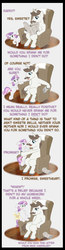 Size: 798x3066 | Tagged: safe, artist:thebuckneighkid, hondo flanks, sweetie belle, pony, unicorn, g4, blushing, comic, duo, father, father and daughter, filly, imminent spanking, implied spanking, male, stallion, sweat
