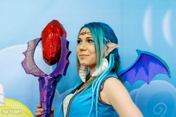 Size: 1280x853 | Tagged: safe, artist:erinliona, princess ember, human, g4, bloodstone scepter, clothes, cosplay, costume, dragon lord ember, irl, irl human, photo, ponyradiocon