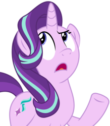 Size: 2919x3344 | Tagged: safe, artist:sketchmcreations, starlight glimmer, g4, no second prances, female, high res, inkscape, open mouth, raised eyebrow, raised hoof, simple background, solo, transparent background, vector