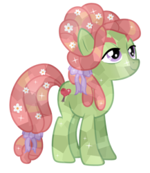 Size: 736x846 | Tagged: safe, artist:cloudy glow, tree hugger, crystal pony, earth pony, pony, g4, alternate hairstyle, crystallized, female, simple background, solo, transparent background, vector