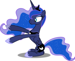 Size: 5000x4104 | Tagged: safe, artist:dashiesparkle, artist:the smiling pony, princess luna, alicorn, pony, g4, luna eclipsed, .svg available, absurd resolution, concave belly, female, jewelry, mare, ponyscape, regalia, simple background, slender, solo, thin, transparent background, vector