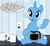 Size: 3024x2776 | Tagged: safe, artist:badumsquish, derpibooru exclusive, trixie, coffee maker pony, object pony, original species, pony, g4, appliance pony, badumsquish strikes again, coffee, coffee machine, counter, dialogue, female, goddammit kraus, high res, looking at you, mug, nema receptacle, ponified, sitting, smiling, solo, species swap, talking to viewer, the more you know, us plug, wall socket, wat