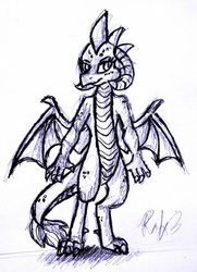 Size: 600x828 | Tagged: safe, artist:sweetheart-arts, princess ember, dragon, g4, female, monochrome, solo, traditional art
