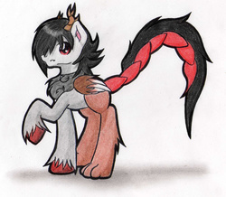 Size: 1818x1588 | Tagged: safe, artist:discorded-joker, oc, oc only, draconequus, solo, traditional art