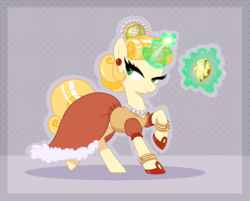 Size: 1000x804 | Tagged: safe, artist:stasysolitude, pony, unicorn, goldie o'gilt, ponified, solo, the life and times of scrooge mcduck