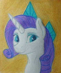 Size: 1940x2311 | Tagged: safe, artist:blastradiuss, rarity, pony, g4, bust, colored pencil drawing, female, portrait, solo, traditional art