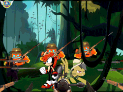 Size: 800x600 | Tagged: safe, artist:trungtranhaitrung, daring do, g4, aiming, ambush, arisaka, bayonet, cap, copy and paste, crossover, egg pawn, eggman empire of equestria, gif, gun, hat, japanese, jungle, male, mighty the armadillo, non-animated gif, rifle, sonic brony united league, sonic the hedgehog, sonic the hedgehog (series), weapon, world war ii