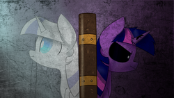 Size: 4096x2304 | Tagged: safe, artist:techbro-arts, artist:techbrony, edit, oc, oc only, oc:starlight sparkle, black sclera, book, cytus, duality, gift art, high res, horn markings, recolor, reference, ssparkle, the ss (fanfiction)