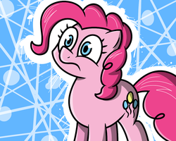 Size: 1000x800 | Tagged: safe, artist:pokefound, pinkie pie, earth pony, pony, g4, abstract background, solo, wide eyes