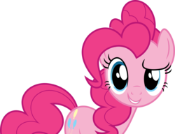 Size: 3904x3000 | Tagged: safe, artist:dashiesparkle, artist:hawk9mm, pinkie pie, g4, the lost treasure of griffonstone, .svg available, female, high res, inkscape, looking at you, pinkie being pinkie, ponyscape, raised eyebrow, simple background, solo, transparent background, vector