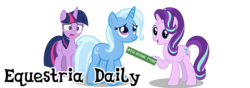 Size: 1000x350 | Tagged: safe, starlight glimmer, trixie, twilight sparkle, alicorn, pony, unicorn, g4, my little pony: friendship is magic, no second prances, counterparts, female, mare, simple background, transparent background, twilight sparkle (alicorn), twilight's counterparts