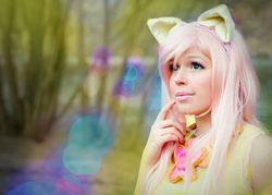 Size: 1024x732 | Tagged: safe, artist:tinemarieriis, fluttershy, human, g4, clothes, cosplay, costume, irl, irl human, photo, solo