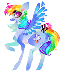 Size: 435x505 | Tagged: safe, artist:suippumato, rainbow dash, g4, female, solo, tail bow