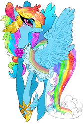 Size: 400x600 | Tagged: safe, artist:suippumato, rainbow dash, g4, clothes, dress, female, gala dress, solo