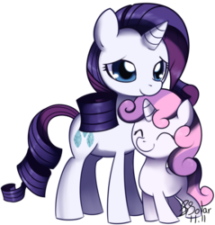 Size: 881x920 | Tagged: safe, artist:solar-slash, rarity, sweetie belle, pony, g4, sisterhooves social, belle sisters, siblings, simple background, sisters, transparent background