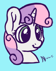 Size: 821x1029 | Tagged: safe, artist:nwwe, sweetie belle, g4, bust, female, portrait, simple background, solo