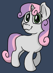 Size: 1050x1450 | Tagged: safe, artist:nwwe, sweetie belle, g4, female, simple background, solo