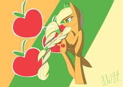 Size: 2550x1800 | Tagged: safe, artist:lone-wolf2011, applejack, g4, alternate hairstyle, female, solo