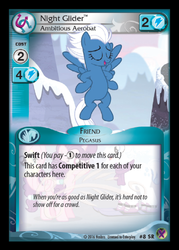 Size: 358x500 | Tagged: safe, enterplay, night glider, pegasus, pony, g4, marks in time, my little pony collectible card game, ccg, merchandise