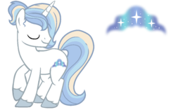 Size: 1000x640 | Tagged: safe, artist:crystalmoon101, oc, oc only, oc:noble prophecy, cutie mark, next generation, offspring, parent:prince blueblood, parent:trixie, parents:bluetrix, solo