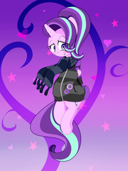 Size: 1800x2400 | Tagged: safe, artist:fullmetalpikmin, starlight glimmer, g4, blushing, clothes, female, hoodie, scarf, solo