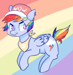 Size: 1280x1317 | Tagged: safe, artist:bukaa-a, rainbow dash, g4, female, hat, piercing, solo