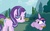 Size: 867x529 | Tagged: safe, screencap, starlight glimmer, twilight sparkle, alicorn, pony, unicorn, g4, no second prances, annoyed, bush, bushicorn, discovery family logo, everything is ruined, female, frown, gaming, glare, hiding, mare, meta, minecraft, open mouth, ponycraft, pure unfiltered evil, smiling, twilight bushel, twilight sparkle (alicorn), wide eyes