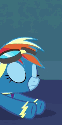 Size: 250x500 | Tagged: safe, screencap, rainbow dash, pegasus, pony, newbie dash, animated, behaving like a dog, context is for the weak, cropped, eyes closed, female, floppy ears, frown, invisible stallion, iwtcird, mare, meme, open mouth, out of context, solo, spread wings, wings, wonderbolts uniform
