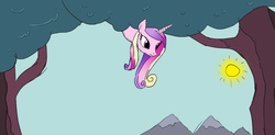 Size: 1187x582 | Tagged: safe, princess cadance, g4, 4chan, ceiling pony, female, solo