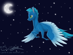 Size: 2048x1536 | Tagged: safe, artist:perle-de-suie, oc, oc only, oc:starshine nightflare, moon, night, solo