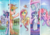 Size: 3250x2280 | Tagged: safe, artist:0okami-0ni, applejack, fluttershy, pinkie pie, rainbow dash, rarity, twilight sparkle, alicorn, pony, g4, balloon, book, bookmark, fabric, high res, magic, mane six, telekinesis, traditional art, twilight sparkle (alicorn), watercolor painting