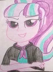 Size: 1281x1727 | Tagged: safe, artist:toyminator900, starlight glimmer, equestria girls, g4, equestria girls-ified, female, solo, traditional art