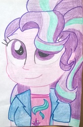 Size: 1233x1882 | Tagged: safe, artist:toyminator900, starlight glimmer, equestria girls, g4, equestria girls-ified, female, solo, traditional art