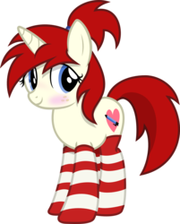 Size: 1610x2000 | Tagged: safe, artist:nxzc88, oc, oc only, oc:silver draw, blushing, clothes, show accurate, simple background, socks, solo, striped socks, transparent background, vector